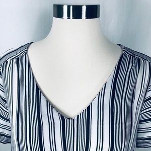 Lily White | Striped Chiffon Blouse